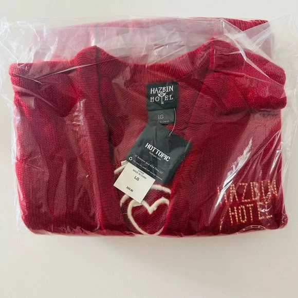 Hazbin Hotel Character Patch Girls Zippered Cardigan, Large - Picture 5 of 5